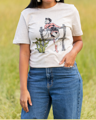 Cowgirl Women's T-Shirt - Heather White
