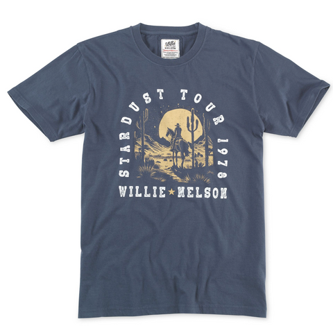 Willie Nelson Brass Tacks T-Shirt - Navy