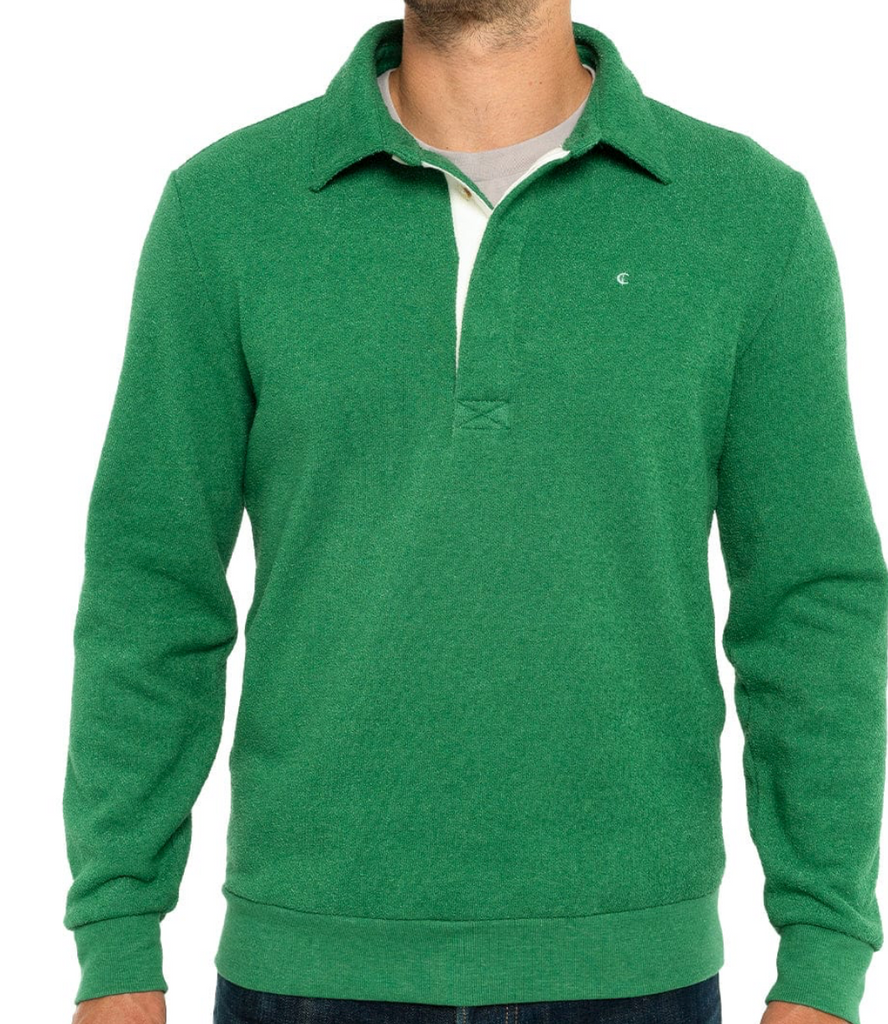 Terry Collared Sweatshirt - Green