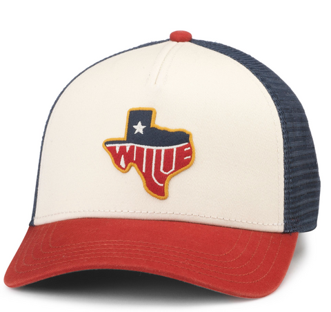Willie Nelson Valin Hat - Navy/Ivory/Red