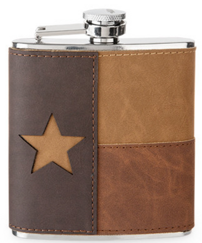 Leather Texas Flask