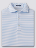 Dylan Stripe Performance Polo - Luxe Blue