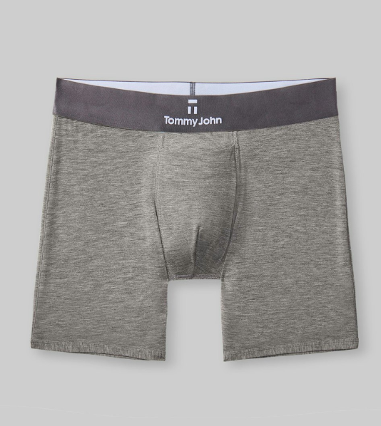 Second Skin Boxer Brief 6"- Medium Heather Gray