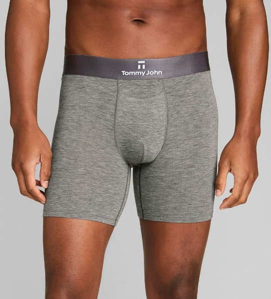 Second Skin Boxer Brief 6"- Medium Heather Gray