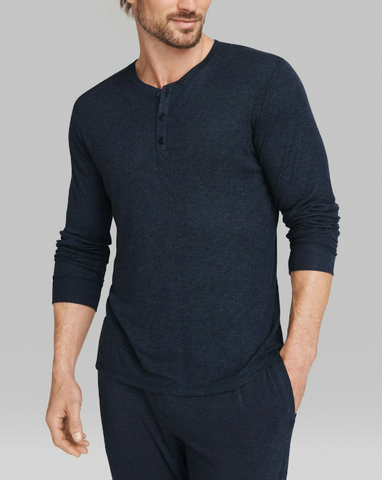 Lounge Henley - Dress Blues Heather