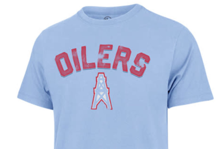 Oilers NFL Historic Gulf Blue All Arch Franklin Tee