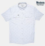 SLIM The Bonito Western Short Sleeve - Blue Floral