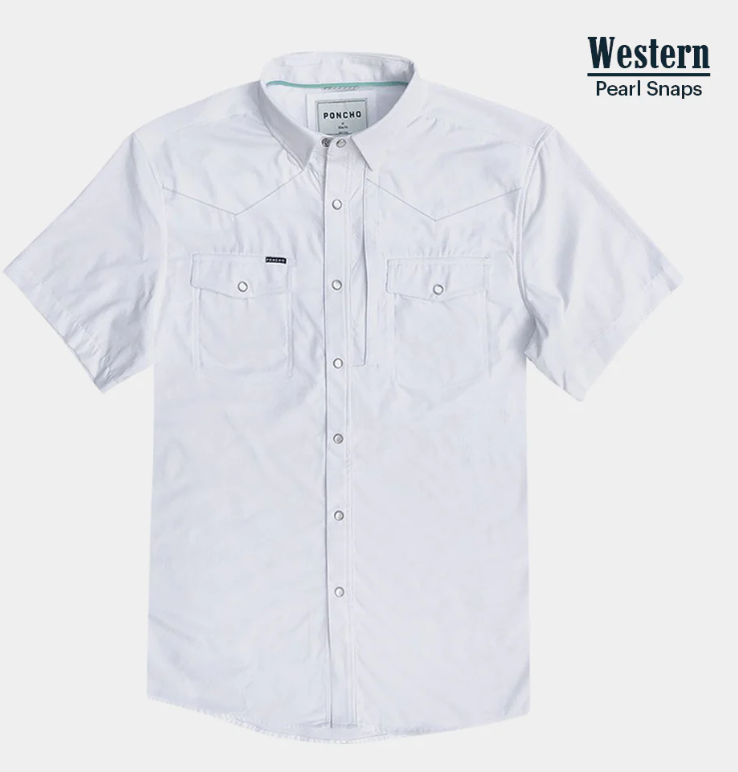 The Del Rio Western Short Sleeve - White