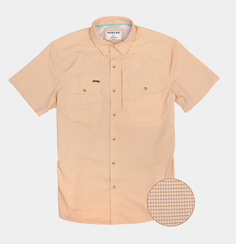 The Guadalupe Original Short Sleeve - Mini Check Coral