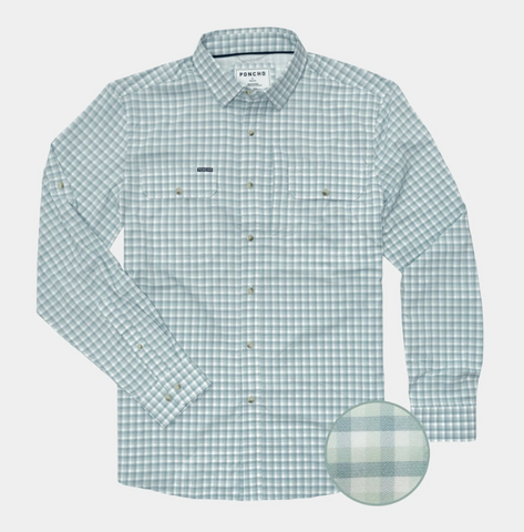 The Amberjack Original Long Sleeve - Aqua Check