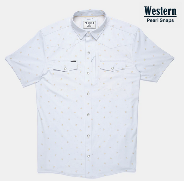 The Bonito Western Short Sleeve - Blue Floral