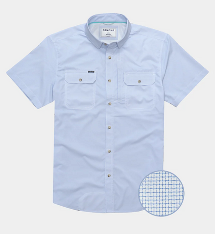 The Anchoa Original Short Sleeve - Mini Check Light Blue