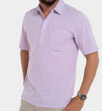 Stretch Players Shirt - Lavender Microstripe