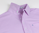 Stretch Players Shirt - Lavender Microstripe