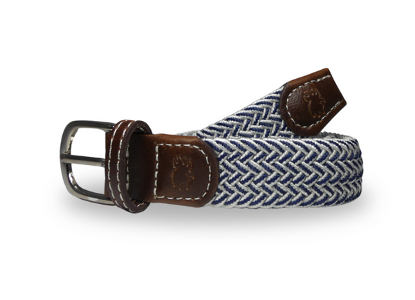 The Lil' Riviera Kid's Herringbone Woven Stretch Belt