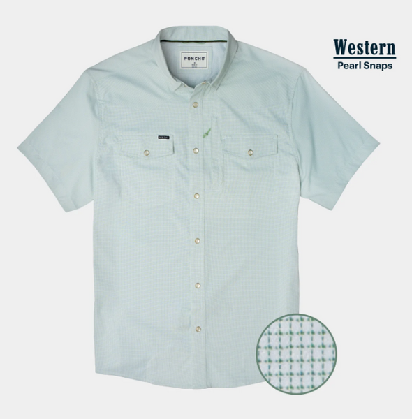 The Evergreen Western Short Sleeve - Turf Green Microcheck