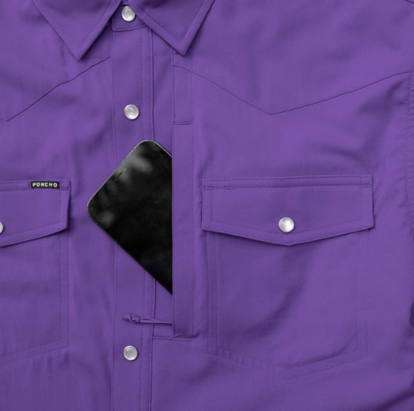 The Billy Bob - Western Short Sleeve - Purple