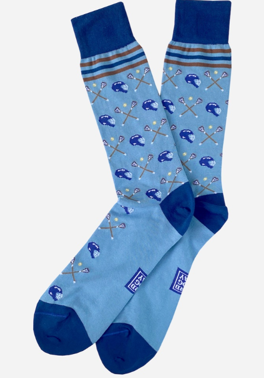 Lacrosse Check Socks - Blue