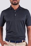 Cyrus Dot Pique Performance Polo - Admiral/Quartz