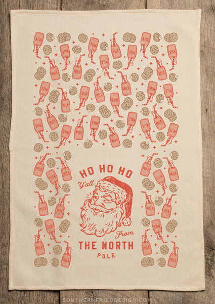 Hometown Winking Santa - Kitchen Towel