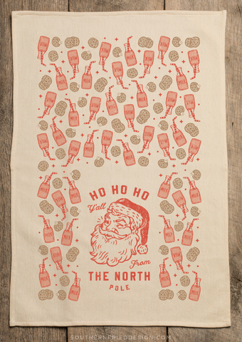 Hometown Winking Santa - Kitchen Towel