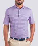 Trey Stripe Performance Polo - Quartz/Juniper