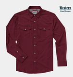 The Bryan Western Long Sleeve - Maroon