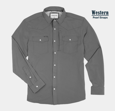 The Goodnight Western Long Sleeve - Dark Grey