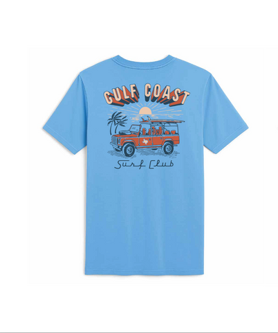Gulf Coast Surf Club Pocket T-Shirt - Azure