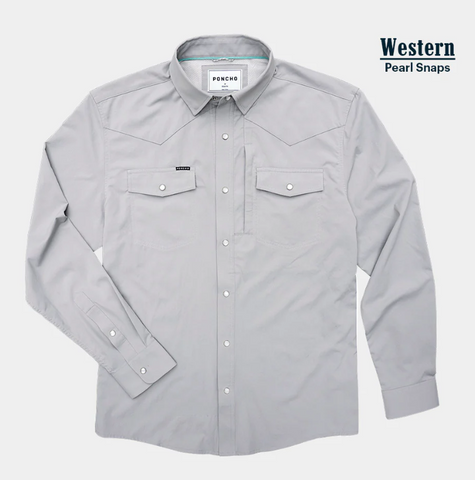 The San Saba Western Long Sleeve - Gray