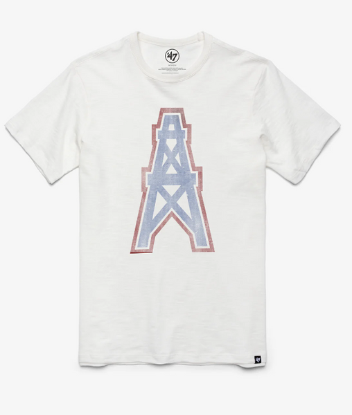 Houston Oilers NFL Historic Grit Scrum Tee - White