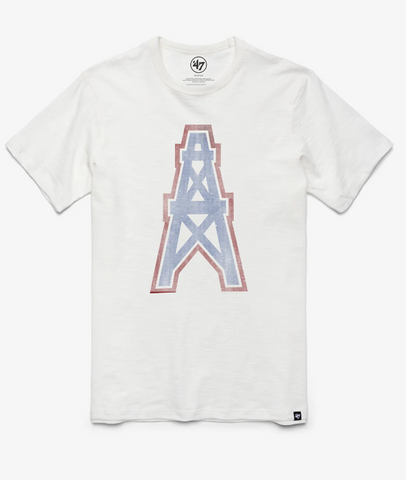 Houston Oilers NFL Historic Grit Scrum Tee - White