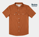 Youth The Spur Western Short Sleeve - Burnt Orange