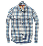 Mountain Flannel - White/Blue