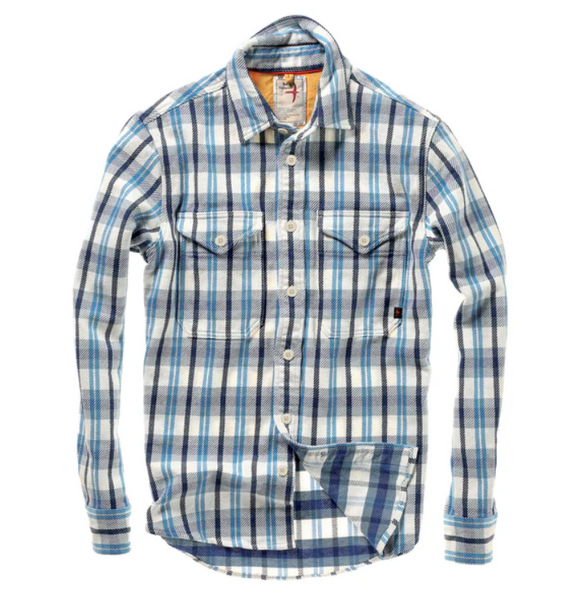 Mountain Flannel - White/Blue