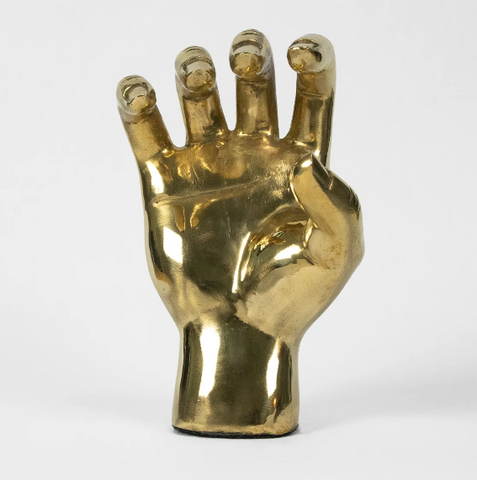 Sic 'Em Brass Sculptural Object