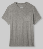 Second Skin Pajama Pocket Tee - Medium Heather Gray