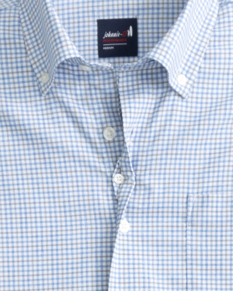 Shay Performance Button Up Shirt - Navy