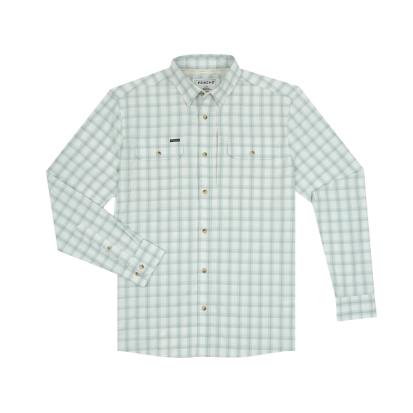 The 12 Weight Original Long Sleeve - Grey & Blue Plaid
