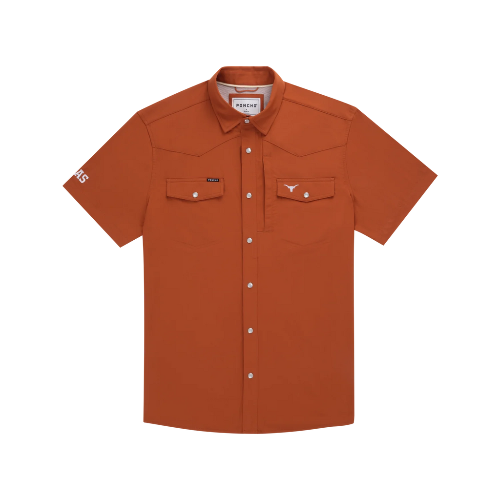 The Bertha Western Short Sleeve - Burnt Orange UT Logo
