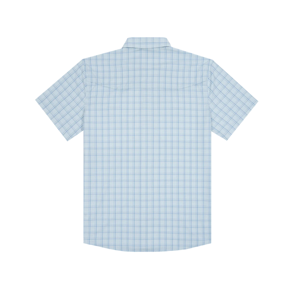 The Charlotte Harbor Original Short Sleeve - Ocean Blue Check Plaid