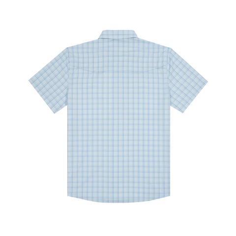 The Charlotte Harbor Original Short Sleeve - Ocean Blue Check Plaid