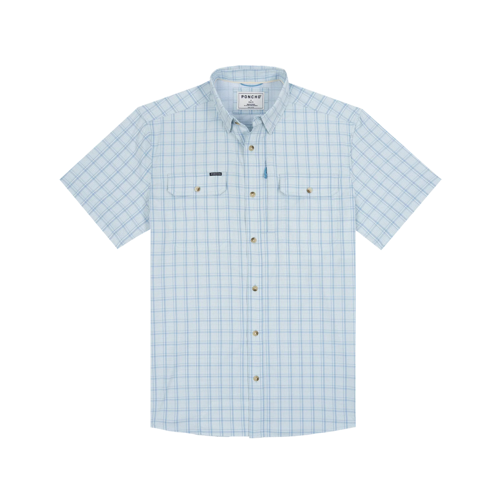 The Charlotte Harbor Original Short Sleeve - Ocean Blue Check Plaid