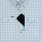 The Charlotte Harbor Original Short Sleeve - Ocean Blue Check Plaid