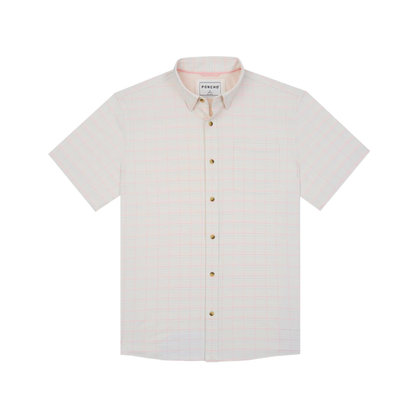 The Chattahoochee Ultra-Lite Short Sleeve - Cream Red and Blue Plaid