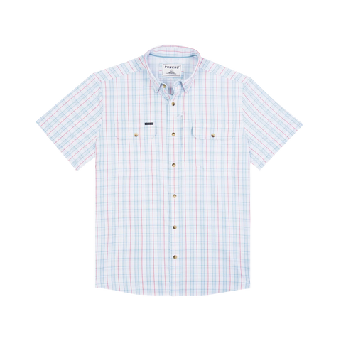 The Clinch Knot Original Short Sleeve - Red/Grey/Blue Plaid