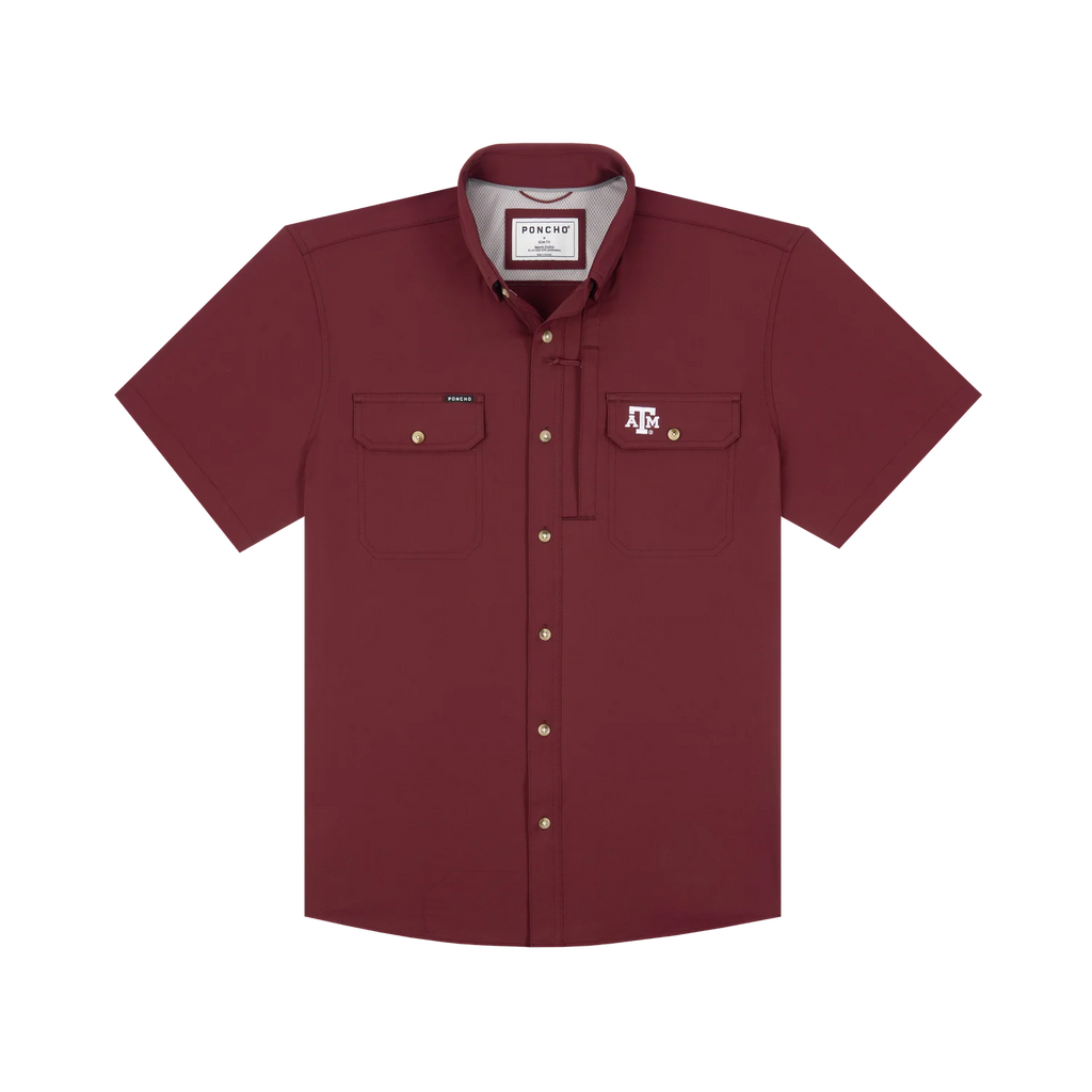The College Station Original Short Sleeve - Maroon A&M Logo