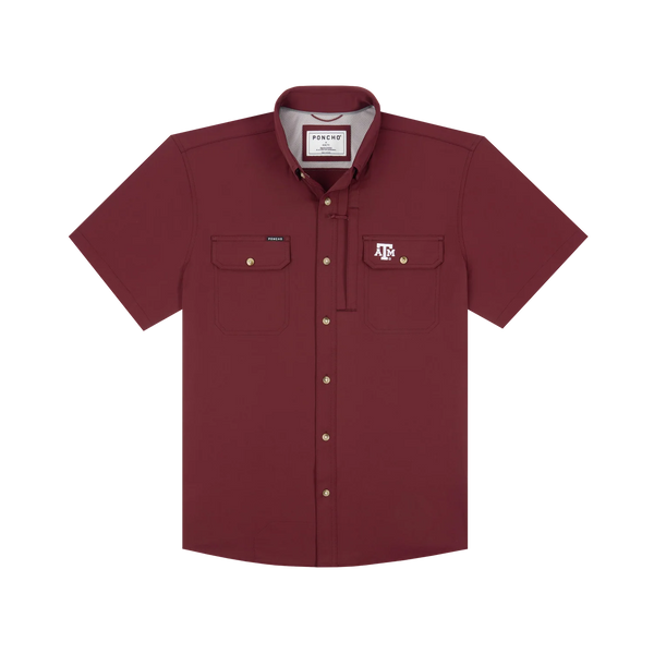 The College Station Original Short Sleeve - Maroon A&M Logo