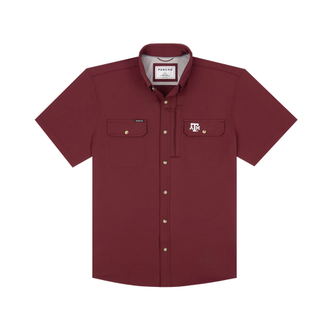 The College Station Original Short Sleeve - Maroon A&M Logo