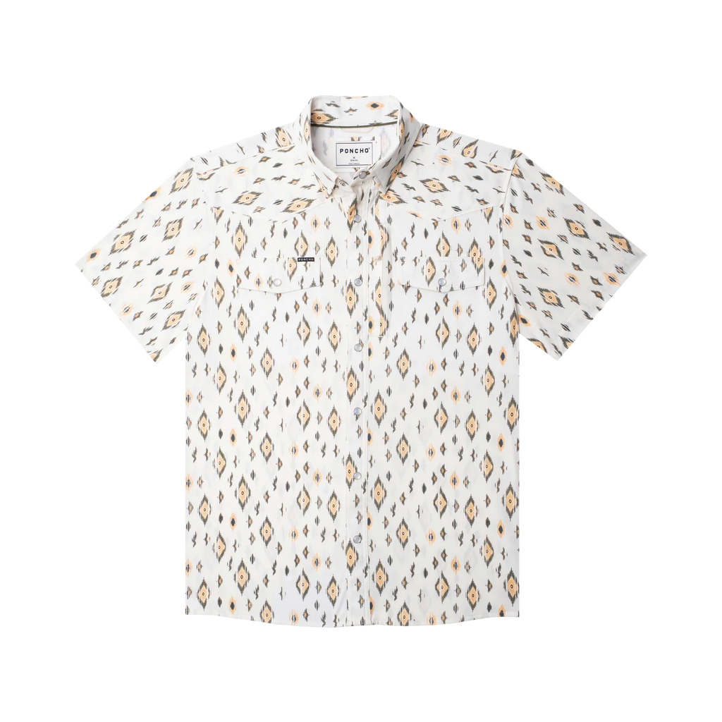 The Diamond Back Western Short Sleeve - Cream Retro Diamond Print